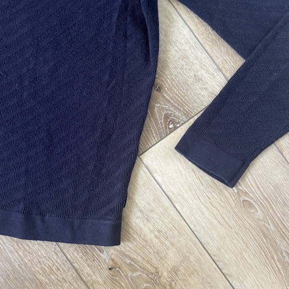 Ted Baker Nathe Navy Blue Textured Sweater - Picture 3 of 9
